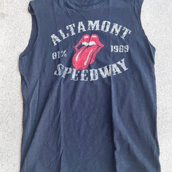 Johnson Motors Altamont Speedway Rolling Stones Sleeveless Medium NWOT!! - Picture 4 of 6